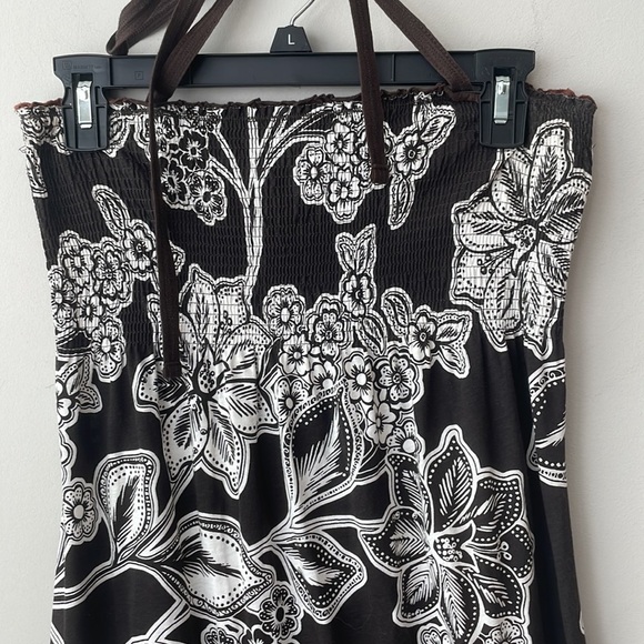 L.O.G.G. Hawaiian print sleeveless dress maxi length women size medium - Picture 6 of 9